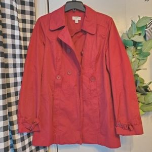 Ann Taylor Loft coat size 10, maroon red